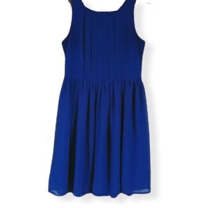 dELiA*s A-line Royal Blue Pleated Mini Dress Junior Women's Size 5/6